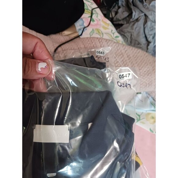 Håndværk Classic Pique Polo Shirt Mens Short Sleeve Navy Blue Size Medium - Picture 13 of 13